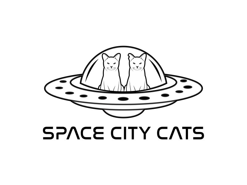 Space City Cats logo design by beejo