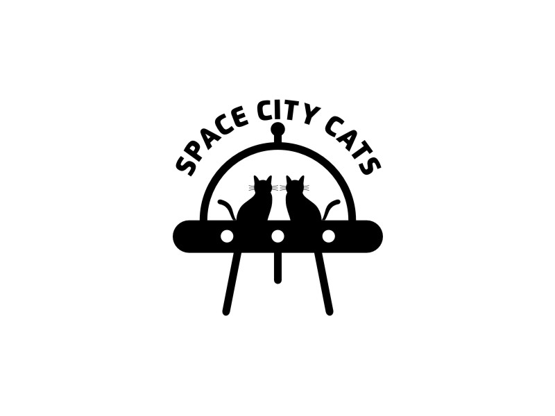 Space City Cats logo design by hopee