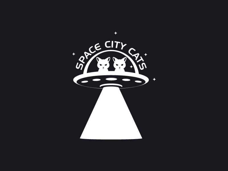 Space City Cats logo design by artbitin