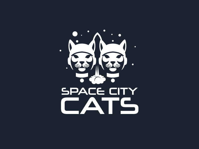 Space City Cats logo design by artbitin