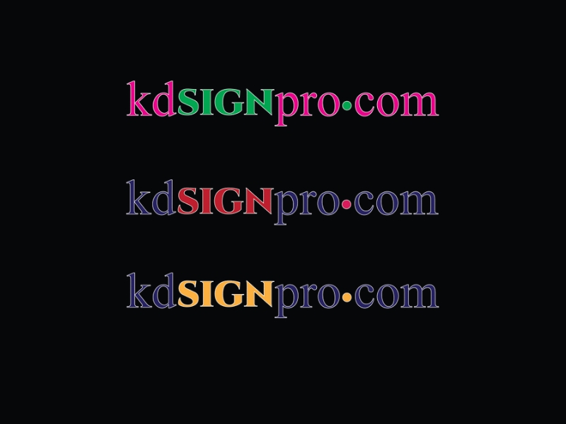 KDSIGNPRO.com logo design by Afshan