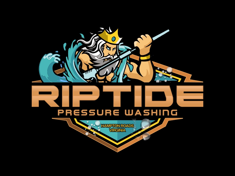 Riptide Pressure Washing logo design by Blessed Graphic