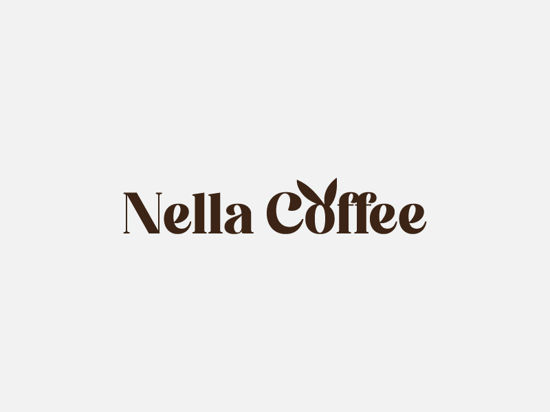 Nella Coffee logo design by ArtAtHart