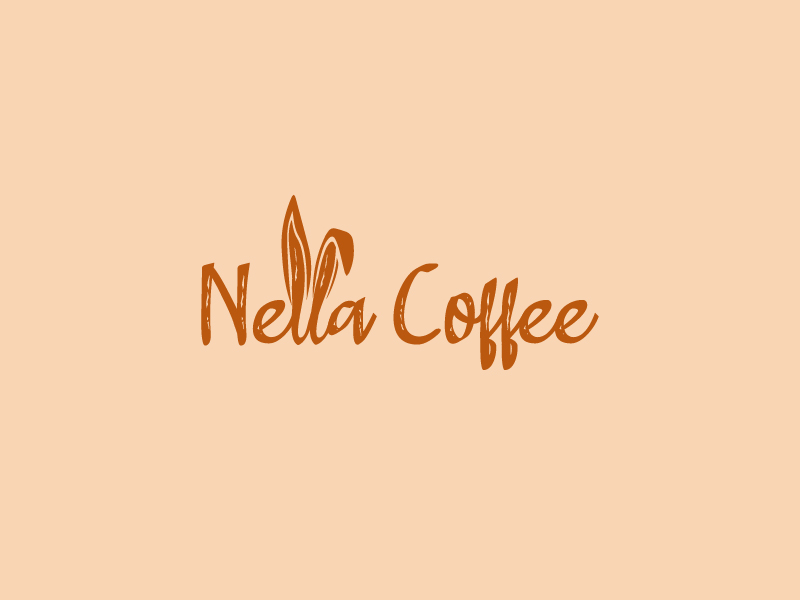 Nella Coffee logo design by ArtAtHart