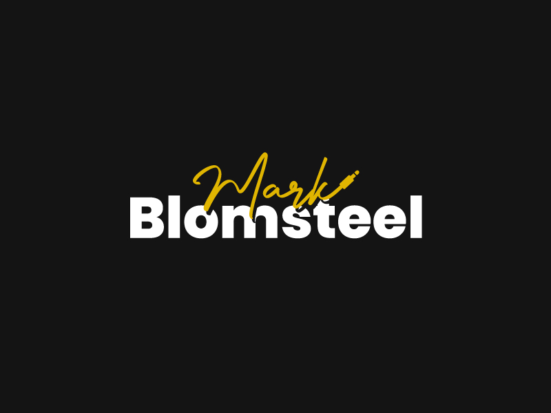 Mark Blomsteel logo design by fillintheblack