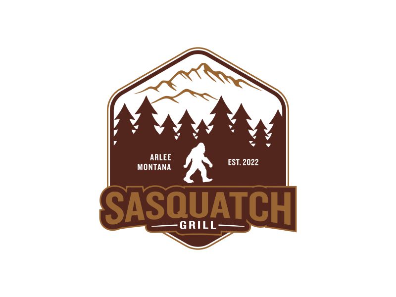 Sasquatch Grill logo design by Gedibal