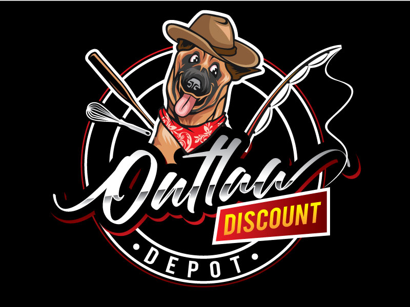 Outlaw Discount Depot logo design by REDCROW