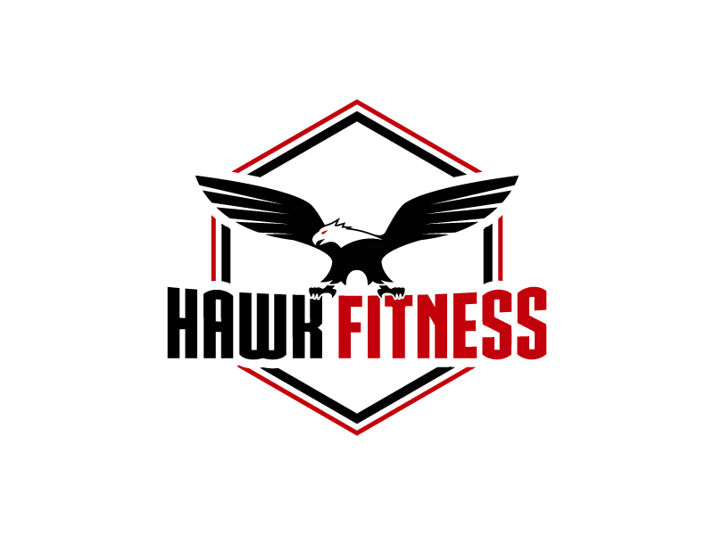 Hawk Fitness logo design by Kirito