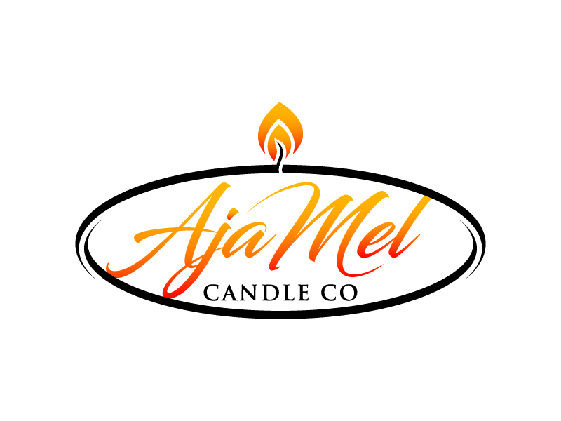 AjaMel Candle Co. logo design by mewlana