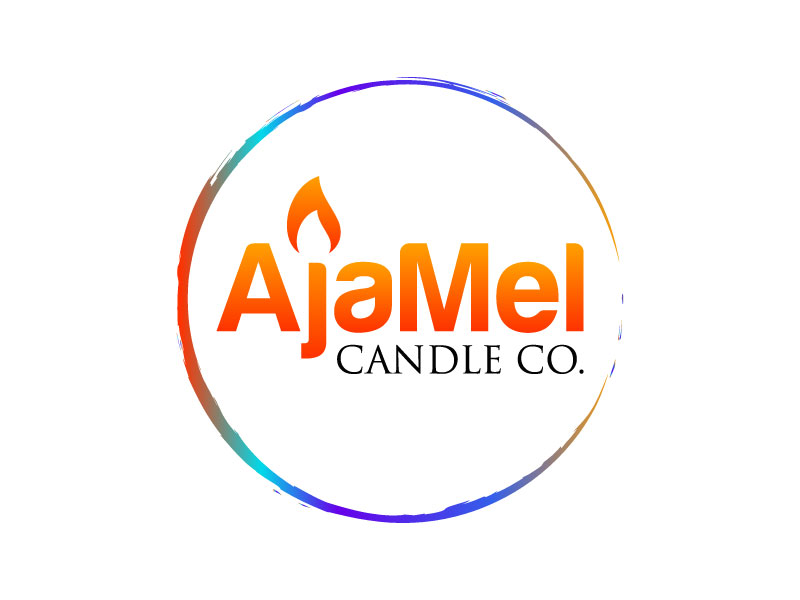 AjaMel Candle Co. logo design by aryamaity