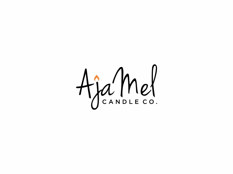 AjaMel Candle Co. logo design by glasslogo