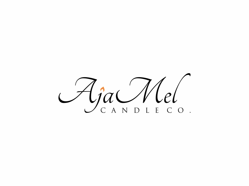 AjaMel Candle Co. logo design by glasslogo