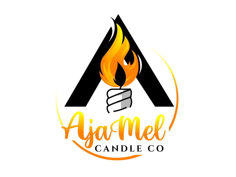 AjaMel Candle Co. logo design by dorijo