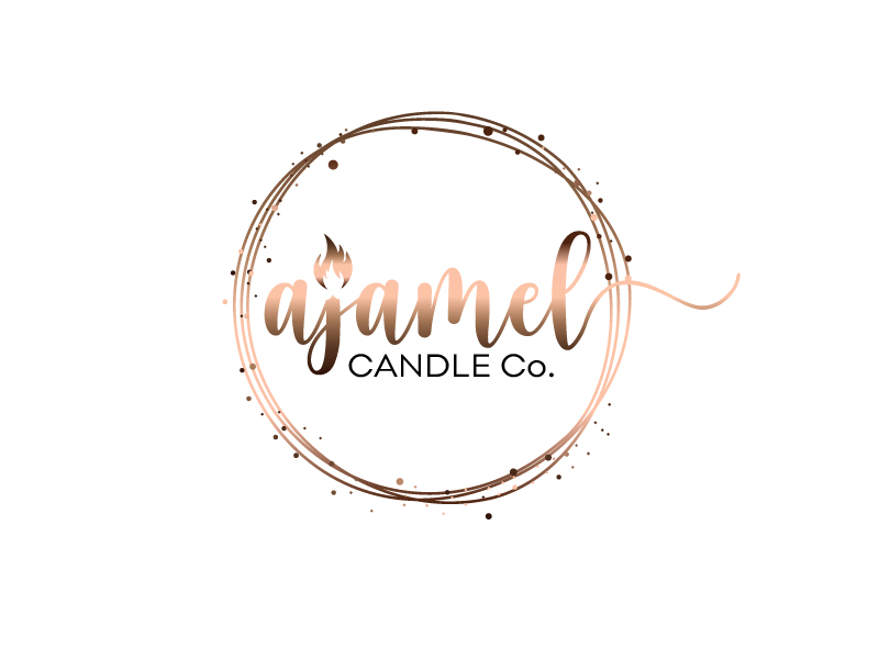 AjaMel Candle Co. logo design by grea8design