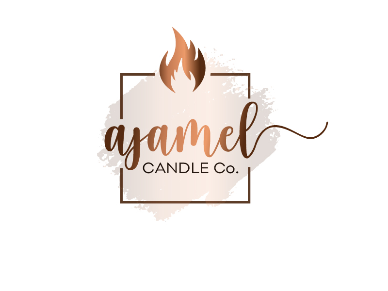AjaMel Candle Co. logo design by grea8design