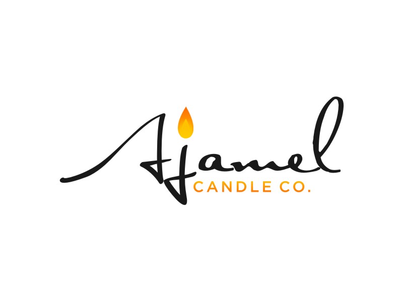 AjaMel Candle Co. logo design by Artomoro