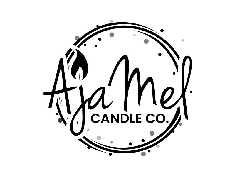 AjaMel Candle Co. logo design by MarkindDesign