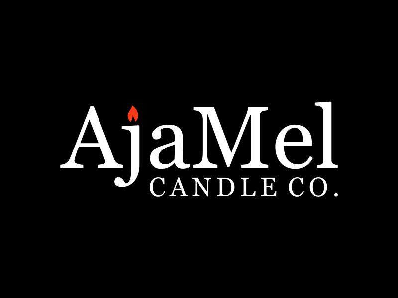 AjaMel Candle Co. logo design by y7ce