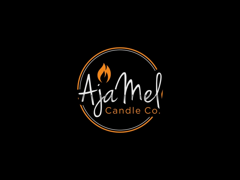 AjaMel Candle Co. logo design by scolessi