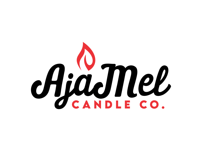 AjaMel Candle Co. logo design by cikiyunn