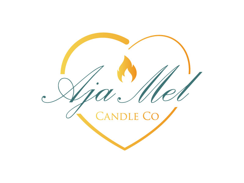 AjaMel Candle Co. logo design by gateout