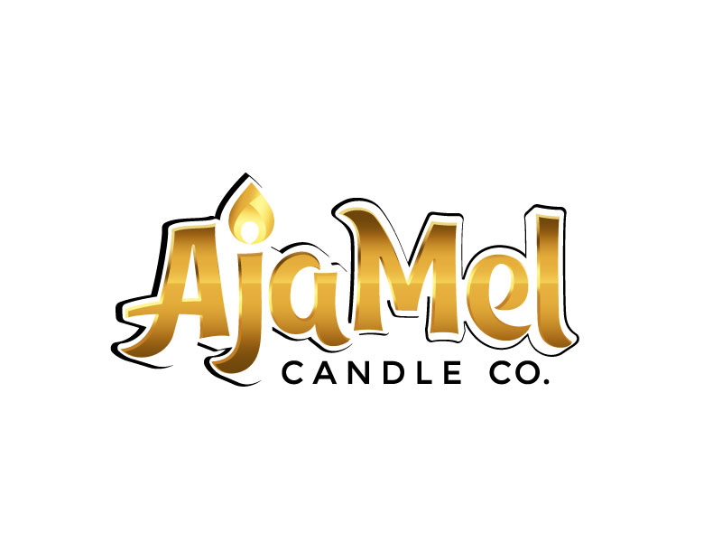 AjaMel Candle Co. logo design by bezalel