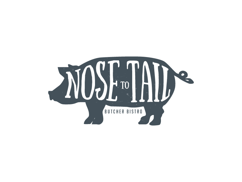 Nose to Tail logo design by akilis13