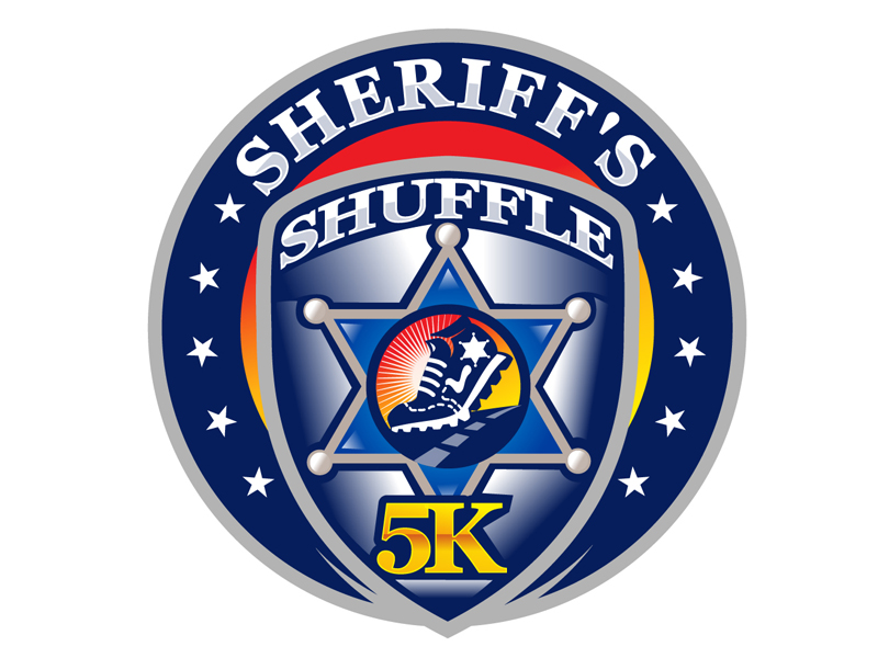 Sheriff's Shuffle 5K logo design by DreamLogoDesign