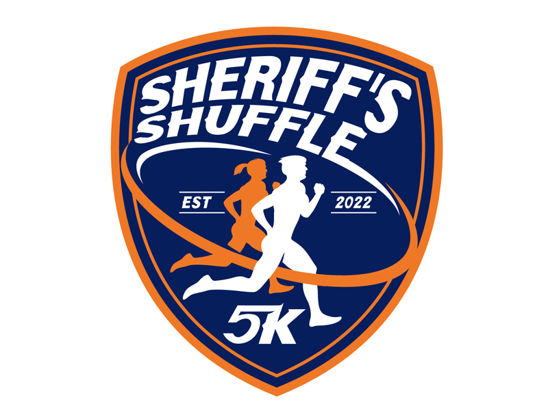 Sheriff's Shuffle 5K logo design by DreamLogoDesign