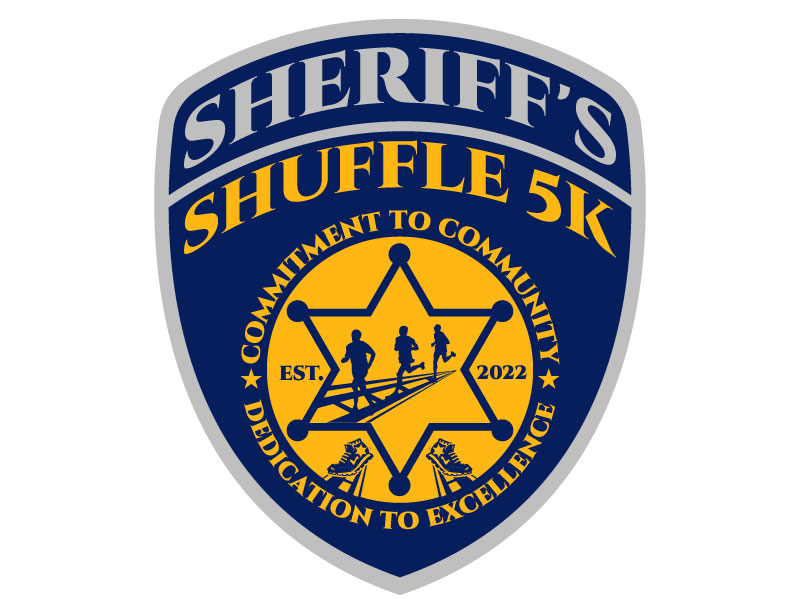 Sheriff's Shuffle 5K logo design by LogoQueen