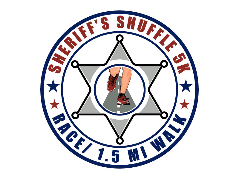 Sheriff's Shuffle 5K logo design by LogoQueen