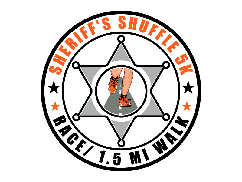 Sheriff's Shuffle 5K logo design by LogoQueen