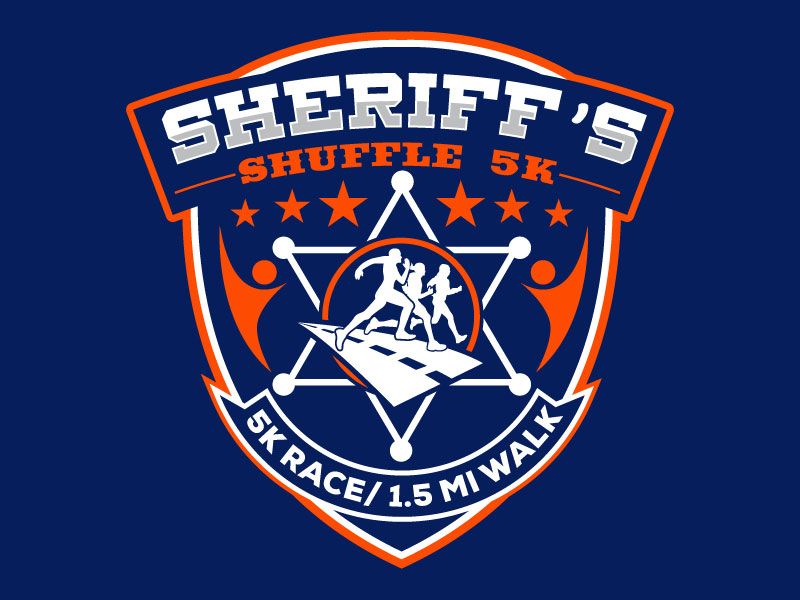 Sheriff's Shuffle 5K logo design by Suvendu