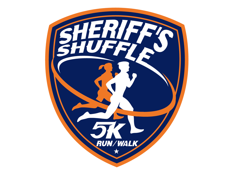 Sheriff's Shuffle 5K logo design by DreamLogoDesign