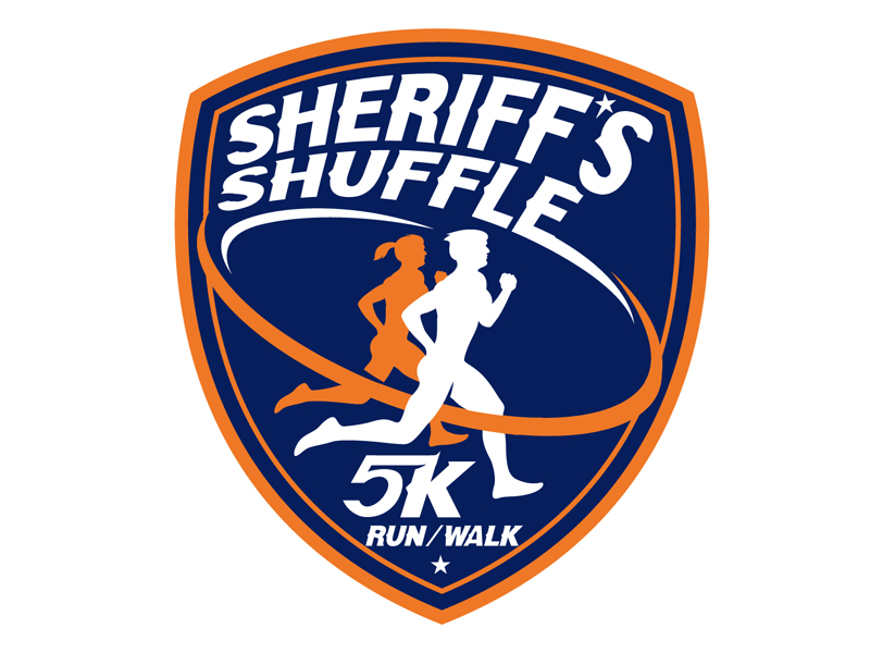 Sheriff's Shuffle 5K logo design by DreamLogoDesign