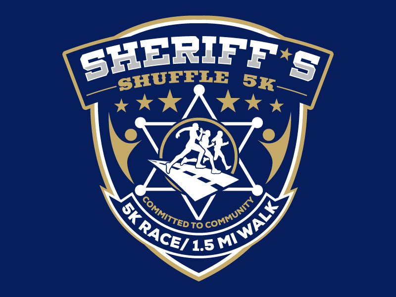 Sheriff's Shuffle 5K logo design by Suvendu