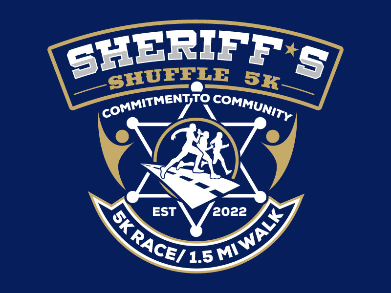 Sheriff's Shuffle 5K logo design by Suvendu