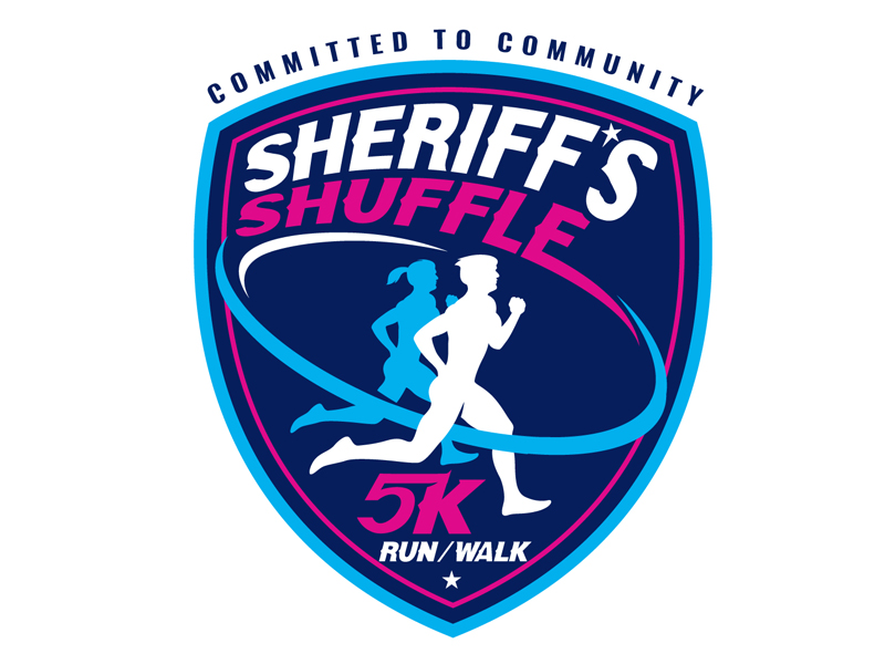 Sheriff's Shuffle 5K logo design by DreamLogoDesign