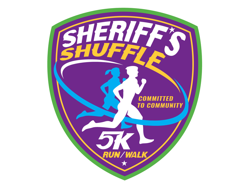 Sheriff's Shuffle 5K logo design by DreamLogoDesign