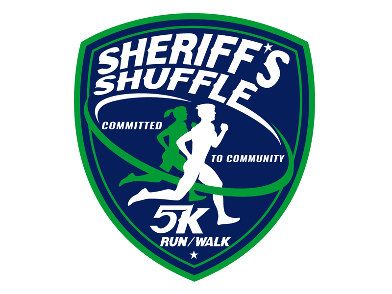 Sheriff's Shuffle 5K logo design by DreamLogoDesign