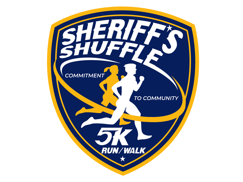 Sheriff's Shuffle 5K logo design by DreamLogoDesign