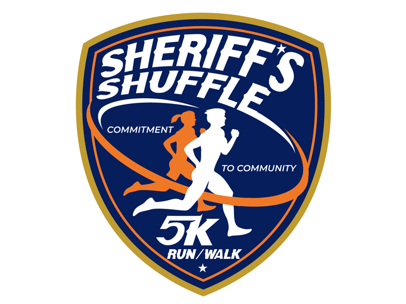 Sheriff's Shuffle 5K logo design by DreamLogoDesign