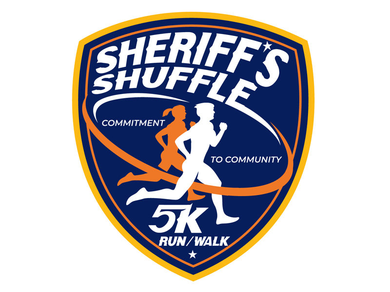 Sheriff's Shuffle 5K logo design by DreamLogoDesign