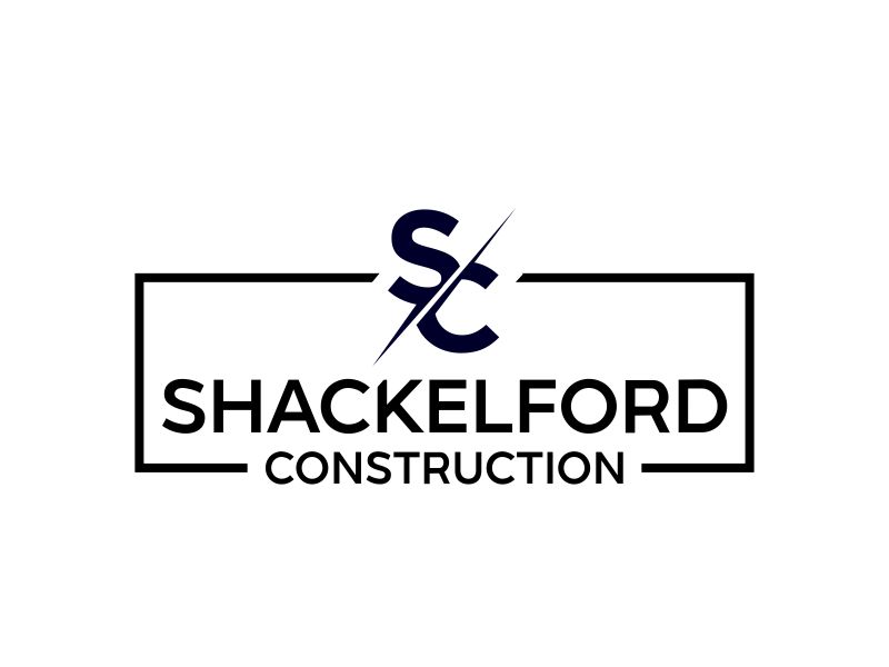 SHACKELFORD CONSTRUCTION logo design by Greenlight