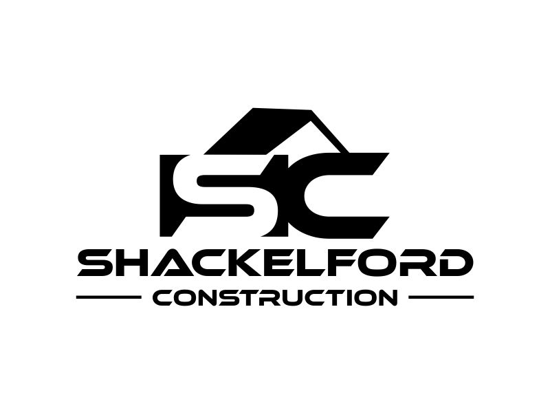 SHACKELFORD CONSTRUCTION logo design by Greenlight