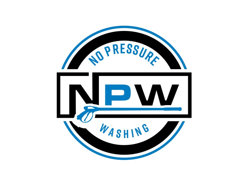 No Pressure Washing logo design by Artomoro