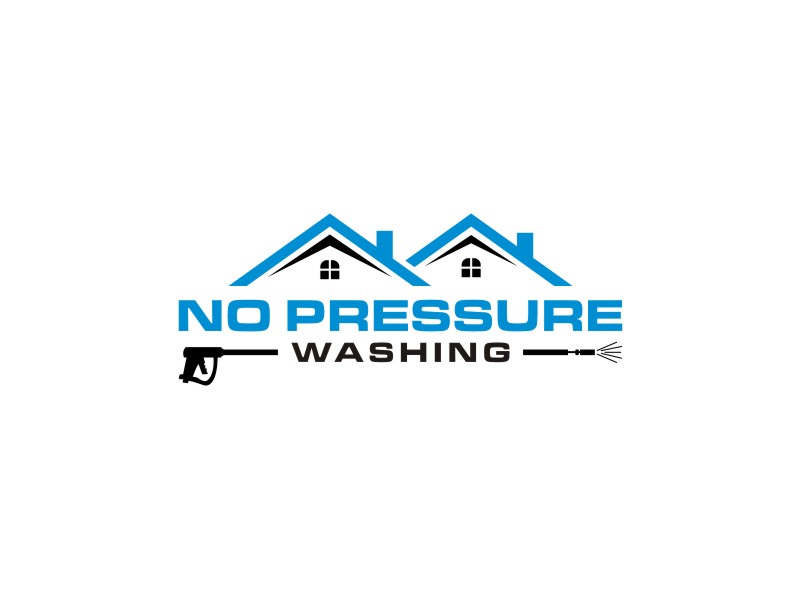No Pressure Washing logo design by johana