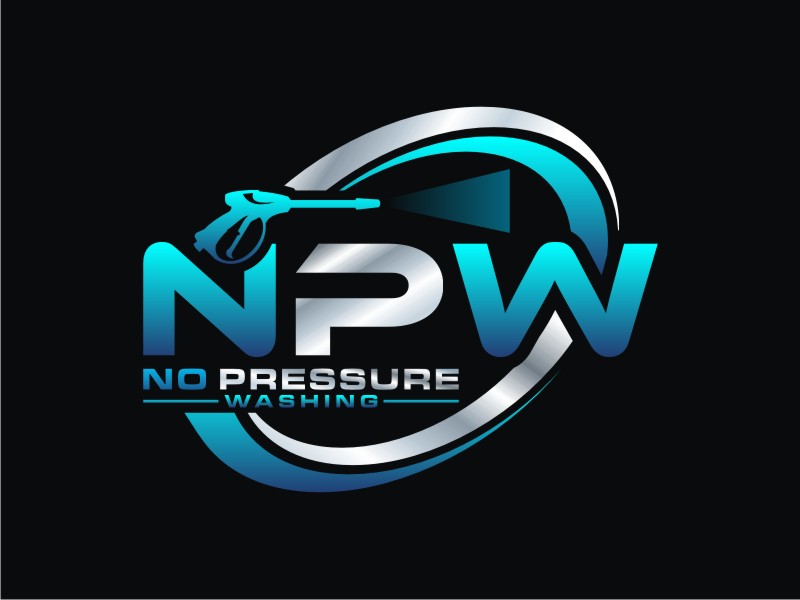 No Pressure Washing logo design by Artomoro