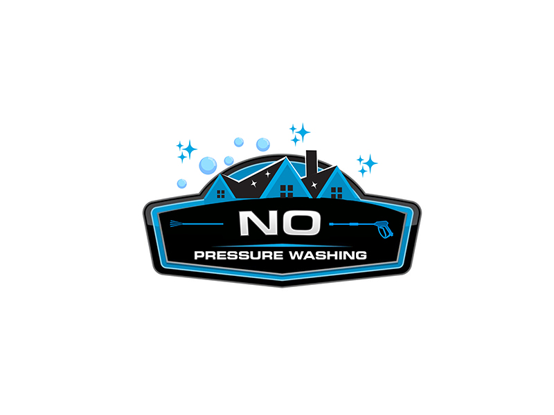 No Pressure Washing logo design by PrimalGraphics