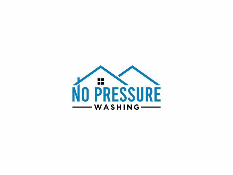 No Pressure Washing logo design by glasslogo